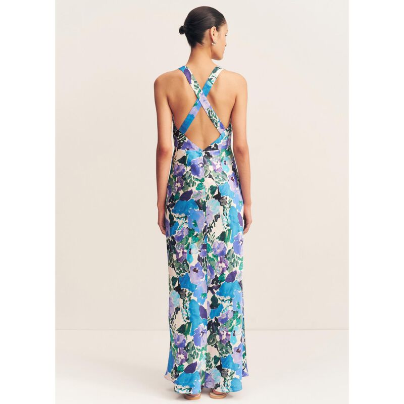 Shona Joy Curlewis Plunged Cross Back Maxi Dress image number 1